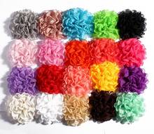 10pcs/lot 4inch 20colors Vintage Burned Eage Chiffon Artificial Flower Clips For Hair Accessories  Fabric Flowers For Headbands 2024 - buy cheap