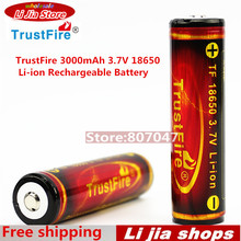 Trustfire-bateria 3000mah 3.7v 18650 li-ion com 10 peças, bateria recarregável para lanterna de led 2024 - compre barato