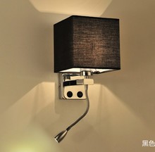 Простой креативный тканевый настенный светильник, современный светодиодный настенный светильник для спальни, настенный светильник, домашнее освещение, лампа 2024 - купить недорого