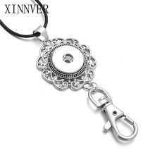 New Snap Necklace Button Pendant Jewelry Crystal Flower Snap Necklaces Fit 18mm 20mm Snap Holder Valentine's Day Gift 2024 - buy cheap