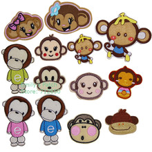 New arrival 10 pcs animal cartoon Embroidered patches iron on cartoon Motif Applique Clothing hat bag shoe embroidery accessory 2024 - buy cheap