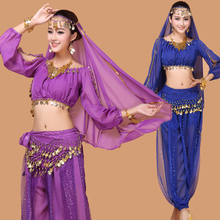 8 Colors Bollywood Stage Performance Indian Belly Dancing Clothes Chiffon dance Costume Stage Dance Wear 2024 - buy cheap