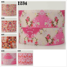 Cinta de estilo japonés con flores, cinta de grogrén estampada, satinada, diferentes tamaños, 10 yardas 2024 - compra barato