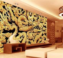 custom mural photo 3d wallpaper living room chinese wind dragon relief 3d painting TV background non-woven wallpaper for wall 3d 2024 - buy cheap