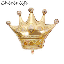 Chicinlife 1 шт. Золотая Корона, фольгированный шар, день рождения, вечеринка принца, Baby Shower, первый день рождения, свадьба, Детские сувениры, декоративные принадлежности 2024 - купить недорого