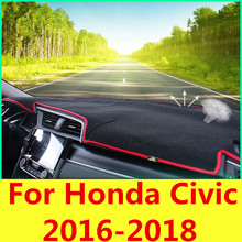 Panel de instrumentos de control Central, aislamiento de sombreado, tapete de protección solar, modificación interior para Honda Civic 2016-2018, sedán de décima generación 2024 - compra barato