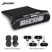 Jansite Car TPMS Solar Charging Tire Pressure Monitoring System Auto Alarm System Wireless With 4 external Internal sensor 2024 - buy cheap