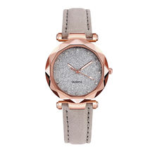Reloj informal de cuarzo con correa de cuero rosa para mujer, pulsera de cristal de marca de lujo, regalo, 2019 2024 - compra barato