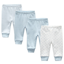2020 3/4 шт./лот леггинсы для маленьких мальчиков, однотонные брюки для новорожденных 0-12 месяцев, детские брюки на весну, лето, зиму, Хлопковые Штаны для младенцев, штаны для маленьких девочек 2024 - купить недорого