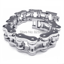 New Fashion silver stainless steel (316) men's cycling Bracelet jewelry (length: 23cm width: 18mm) ppss-1111 2024 - buy cheap