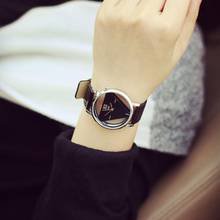 Watch 2017 relogio masculino Women  Watches erkek kol saati reloj mujer PU Leather  Unique Hollowed-out Triangular Dial ladies 2024 - buy cheap