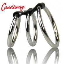 Triple 3 Rings cock ring fine delay penis ring Silicone penis extender Cage Impotence Erection Aid Sex aid Erectile Dysfunction 2024 - buy cheap