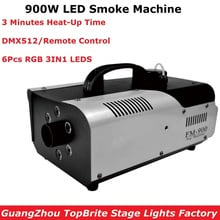 DMX / Remote Control LED 900W Fog Machine DMX Stage Smoke Machine With 6Pcs RGB 3IN1 LEDS LED Smoke Ejector LED DJ Party Machine 2024 - buy cheap