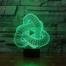 Product Abstract Modeling Usb 3d Nightlight Seven Color Logo Customized Led Table Lamp For Bedroom Table Moderne Desk Lamp 2024 - buy cheap