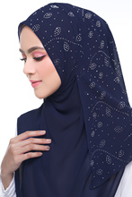 Женский шарф из шифона с кристаллами для шарфа 2024 - купить недорого