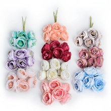 6pcs/lot New Artificial flower stamens rose bouquet wedding home Christmas decoration flower scrapbooking DIY garland gift box 2024 - buy cheap