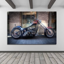 Chopper Motorcycle Motorbike Wallpaper Wall Art Poster Canvas Cloth Printed for Room Decor 2024 - buy cheap