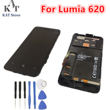 KAT Original For Nokia Lumia 620 RM-846  LCD Display Sensor Glass Touch Screen Digitizer Assembly With Frame Replacement Parts 2024 - buy cheap