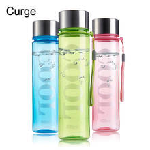 CURGE Brief Style Non-toxic 350ml 600ml Colorful Plastic Water Bottle 300ml 600ml Green Blue Pink #1106 2024 - buy cheap