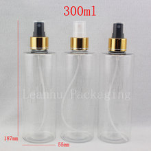 Пустой пополняемый золотой спрей-насос 300 мл X 20, пластиковые прозрачные бутылки, косметические парфюмерные конфеты, косметическая упаковка 2024 - купить недорого