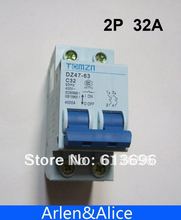 2P 32A 400V~  50HZ/60HZ Circuit breaker AC MCB safety breaker C Type 2024 - buy cheap