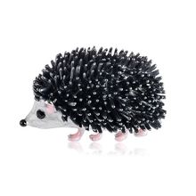 Cute Black Enamel Hedgehog Brooches Lovely Alloy Animal Suits Sweater Dress Hat Brooch Pins Unisex Brooches 2024 - buy cheap