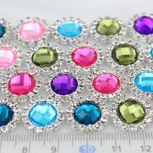 45pcs elegant shiny glitter bridal button, rhinestone , luxury , wedding , vintage  button 16mm mixed colors premium quality 2024 - buy cheap