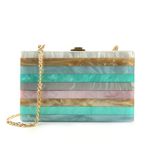 Fashion Patchwork Evening Bag Elegant Banquet Clutch Bag Good Quality Marble Acrylic Wedding Bag Ladies Shoulder Bag Small Purse 2024 - buy cheap