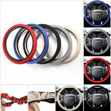 New Braid On Steering Wheel Car Steering Wheel Cover With Needles and Mesh fabric Diameter 36-38cm Auto Car Accessories #266320 2024 - buy cheap