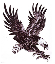 Мужчины временные татуировки большой орел татуировки большой задний боди-арт тату Tatuagem 2024 - купить недорого