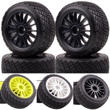 RC Tires 4pcs 2.2" Wheel Rim & Tires Tyre For 1/10 RC Model HPI WR8 Flux Rally 3.0 110697 94177 2024 - buy cheap