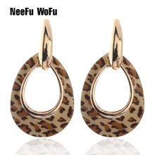 NeeFu WoFu-pendiente de tigre de aleación de resina para mujer, aretes grandes de gota de agua larga, aretes para oreja, regalo de Navidad 2024 - compra barato