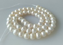 wholesale 9-10mm white near round freshwater pearl loose stone beads 2024 - buy cheap