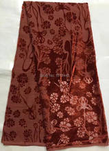 (5 ярдов/партия) NVL773-9, высококлассная шелковая бархатная ткань для платья burnout ткань нигерийская бархатная кружевная ткань хорошего качества 2024 - купить недорого