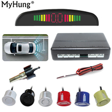 MyHung автомобильные парковочные датчики, резервный радар, светодиодные 4 датчика, 7 цветов, радар заднего хода, автомобильная парковочная система, резервный радар, монитор, детектор 2022 - купить недорого