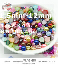 mix color half round pearl Beads ABS Resin Flat back cabochon Simulated pearl Beads DIY beads 3-10mm SP020 2024 - buy cheap