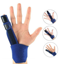 1Pcs Pain Relief Aluminium Finger Splint Fracture Protection Brace Corrector Support With Adjustable Tape Bandage 2024 - buy cheap