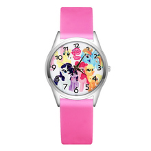 Cartoon Cute Unicorn horse style Children's Watches Women's Students girls Boys Quartz Soft Silicone strap Wrist Watch JC61 2024 - buy cheap