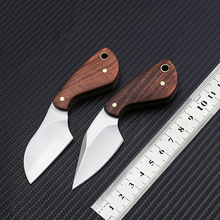 Swayboo faca com lâmina fixa 3cr13, lixas de aço com cabo de madeira jacarandá, alta dureza, uso externo, faca de acampamento, ferramentas manuais com malha de nylon 2024 - compre barato