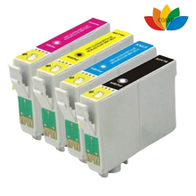 4 картриджа для принтера заменяются на T1281, T1282, T1283, T1284, T1285, для Stylus SX425W, S22, SX125, SX130, SX230, SX235W 2024 - купить недорого