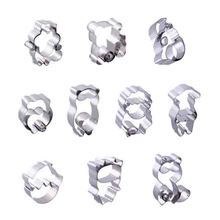 Combined Animal Cookie Cutters Stainless Steel Cute Animal Candy Shape Biscuit Mold DIY Fondant Pastry Decorating Baking Tools 2024 - buy cheap