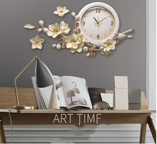Pastoral Resin Emboss Wall Clock Wall Hanging Crafts Decoration Hotel Bar Wall Sticker Ornaments Home Bedroom Porch Wall Murals 2024 - buy cheap