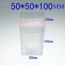 Frete grátis 100pcs 5*5*10cm caixa de plástico pvc transparente/caixa usada para exibir comida, brinquedo, modelos de carro etc 2024 - compre barato