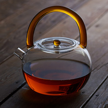 Bule de chá criativo, bule de chá em formato de maçã, resistente ao calor de vidro conjunto de chá puer chaleira de café 780ml 2024 - compre barato