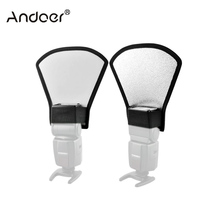 Andoer-difusor de Flash Speedlite, Reflector plateado/blanco para Canon, Nikon, Pentax, Yongnuo 2024 - compra barato