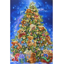 Pintura completa de diamantes 5d, árvore de natal, bordado, artesanato, bordado de diamante, mosaico, presente, decoração de parede, artes de decoração 2024 - compre barato