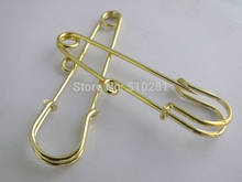 Free Shipping !!! Bulk 200pcs/lot 65mm Gold Plated DIY Jewelry Findings safety pin brooch back Z-2670 2024 - buy cheap