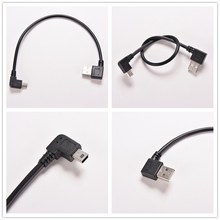 JETTING 1Pcs 25cm USB 2.0 A Right Angle Male to Mini USB 5 Pin Left Angle Male Cable Cord Adapter Connector 2024 - buy cheap