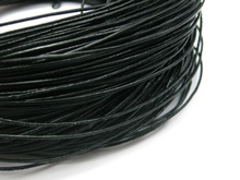 50M Black Round Real Leather Jewelry Cord 1mm cord for craft decorative rope pathwork accessories bead roll hand tablet DIY 2024 - buy cheap