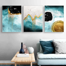 Golden Abstract Landscape Wall Art Canvas Painting Nordic Posters and Prints Decoration Home Wall Pictures for Living Room Decor 2024 - buy cheap